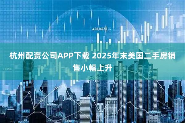 杭州配资公司APP下载 2025年末美国二手房销售小幅上升