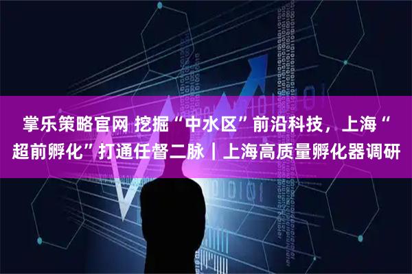 掌乐策略官网 挖掘“中水区”前沿科技,上海“超前孵化”打通任督二脉|上海高质量孵化器调研